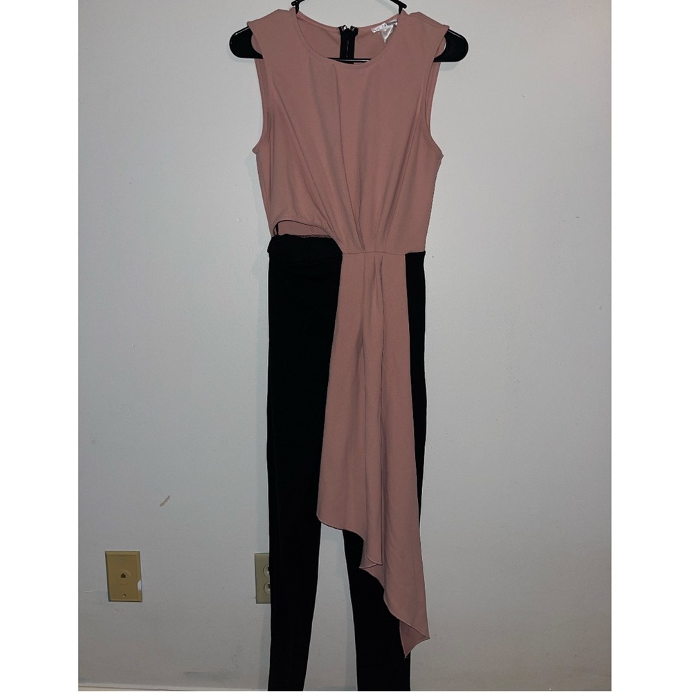 Pink and black jumpsuit